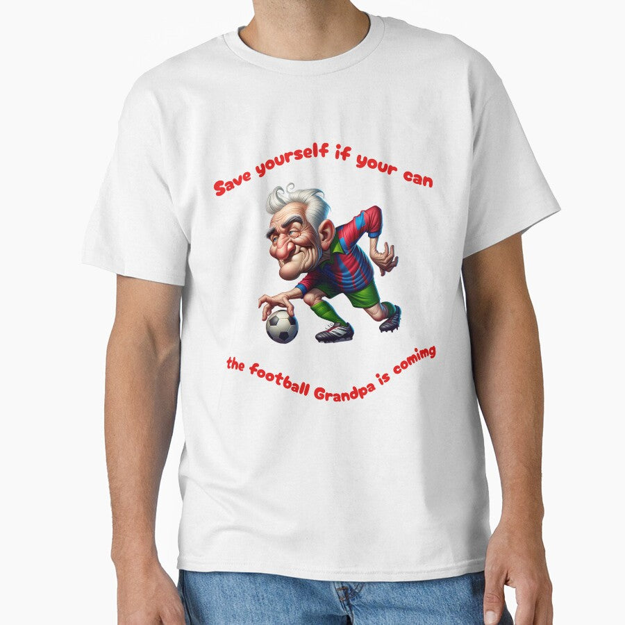 a grandpa plays football by HerbertFlenner