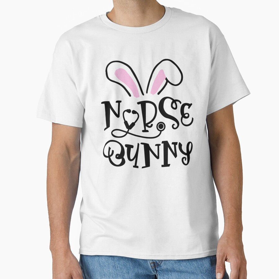 Nurse Bunny Easter Shirt RN Nursing Student Gift by Suberodesigns
