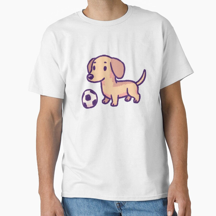 Soccer Football Dachshund, cute cartoon dachshund playing with a soccer ball by Magnificent Lizard