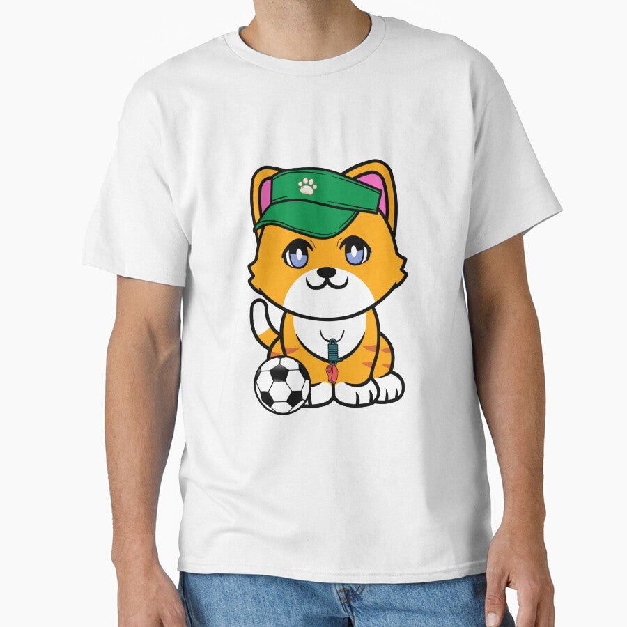 Soccer Player Orange Cat by Pet Station