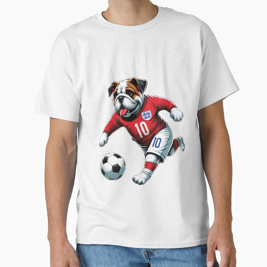 Funny English bulldog playing soccer by BuxomBabe21