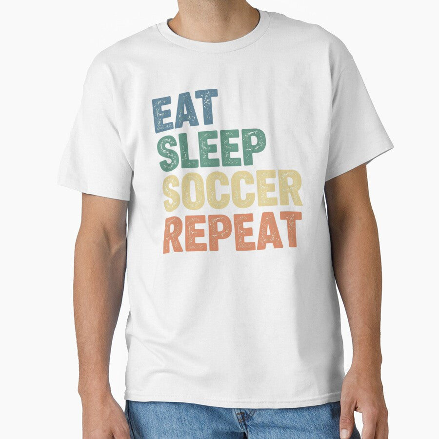 Eat Sleep Soccer Repeat – Bold Sports Lifestyle Sticker & Tee by haitrieuic96