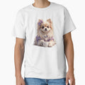 Glamour Pomeranian in Purple Sparkles - Luxury Coffee Dog Art by LazyScreations