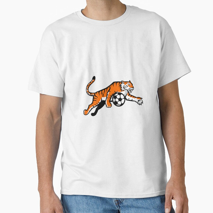 Tiger Jumping Soccer Ball Mascot by patrimonio