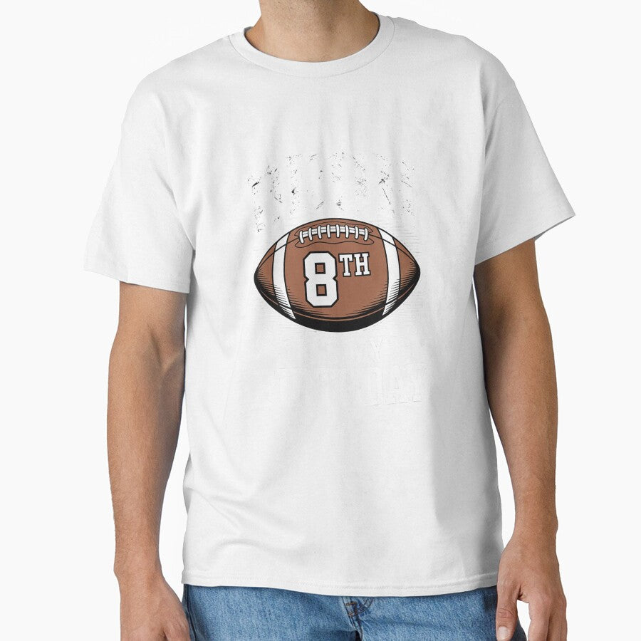 Bruh It's My 8th Birthday Boy Football Player by HuValverdeArt