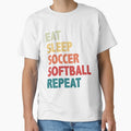 Eat Sleep Soccer Softball Repeat Women by BlueBerry-Pengu