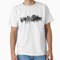 Atlanta Skyline In Black Watercolor On White Background Classic T Shirt Hoodie, Sweatshirt | CoreVibeTees.com