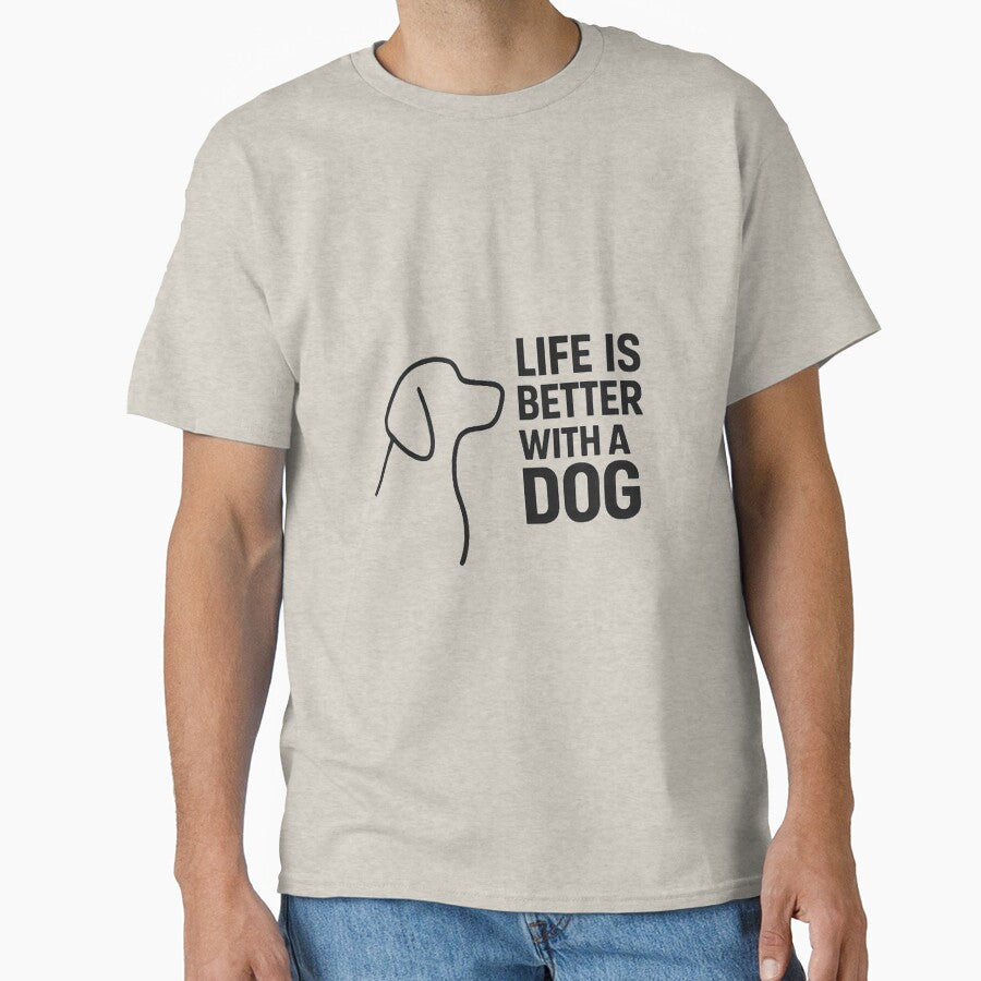 Life Is Better With a Dog – Minimalist Dog Lover Quote Design by StyleLap