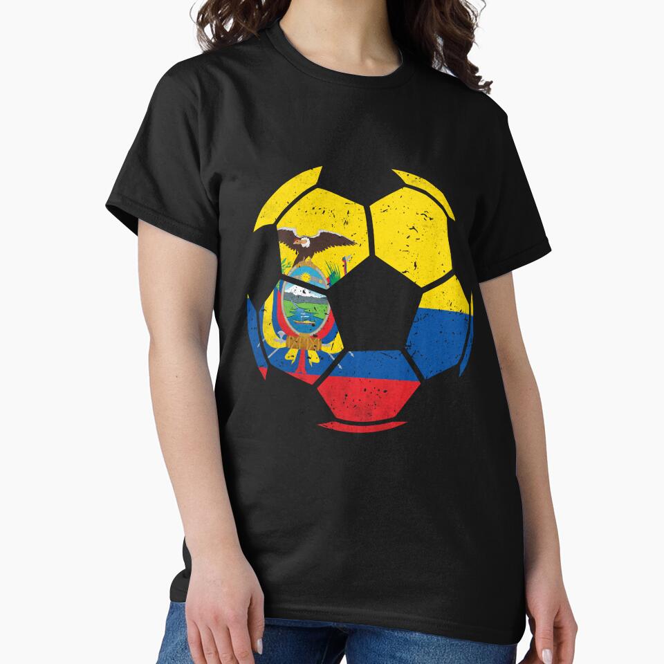 Ecuador Soccer Ball Flag Jersey Ecuadorian Football Fan by EIMgraphic