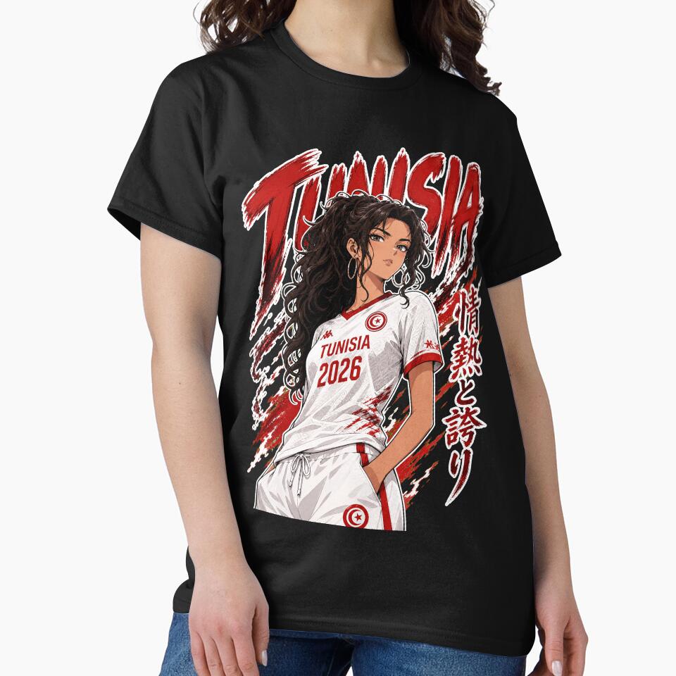 Fierce Tunisia Anime Soccer Girl - World Cup 2026 by Senpai Syndicate