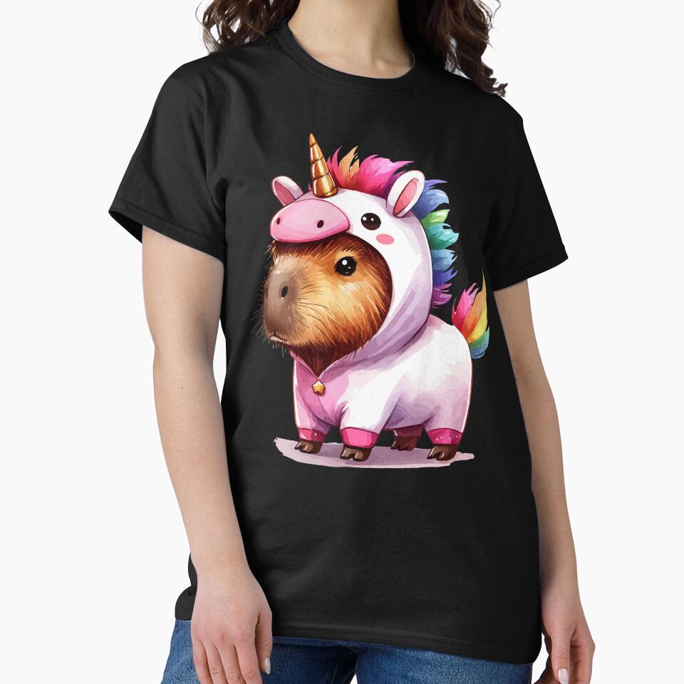 Capybara In Unicorn Costume by TomFrontierArt