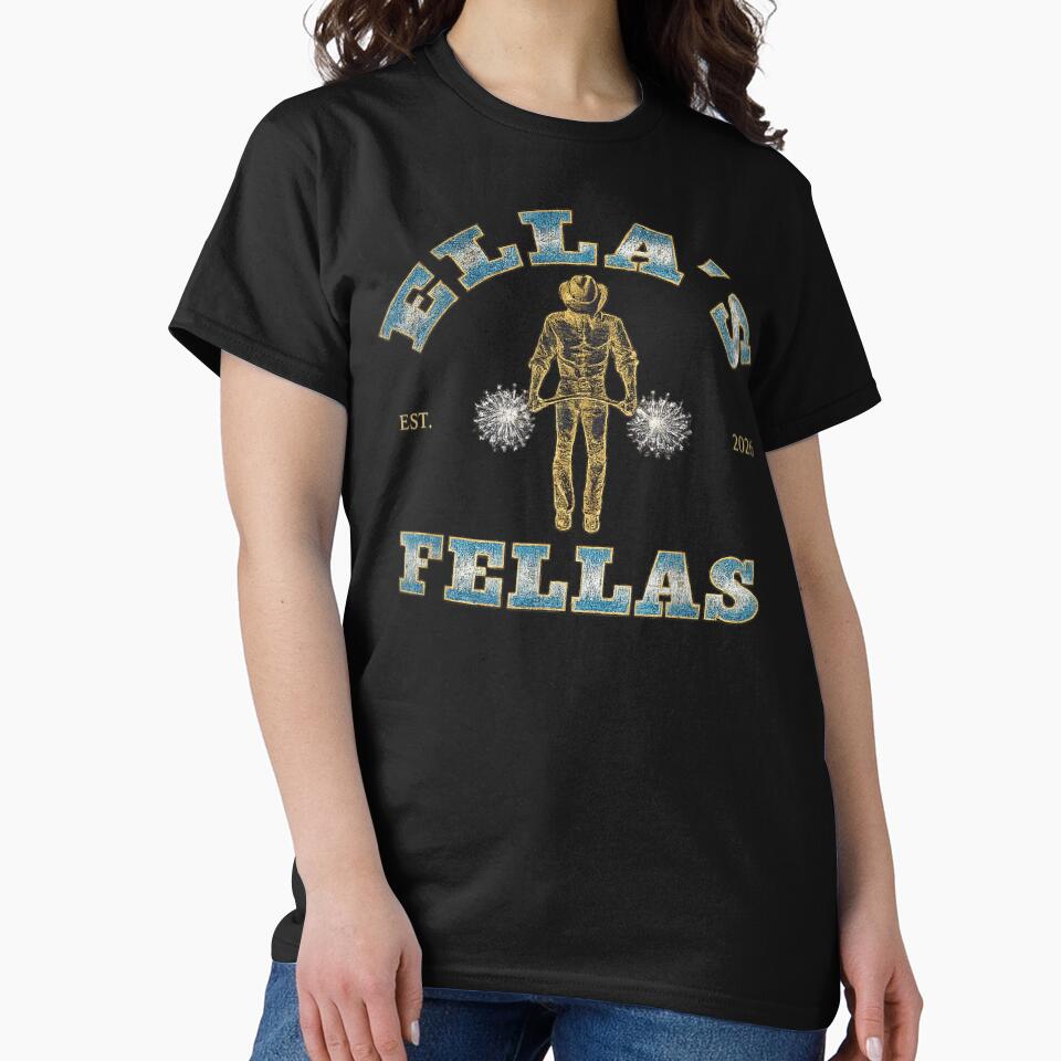 Ella's Fellas Est 2026 Western Cowboy Aesthetic Sparkle Punch Monkey Style Design by ObukiLantara