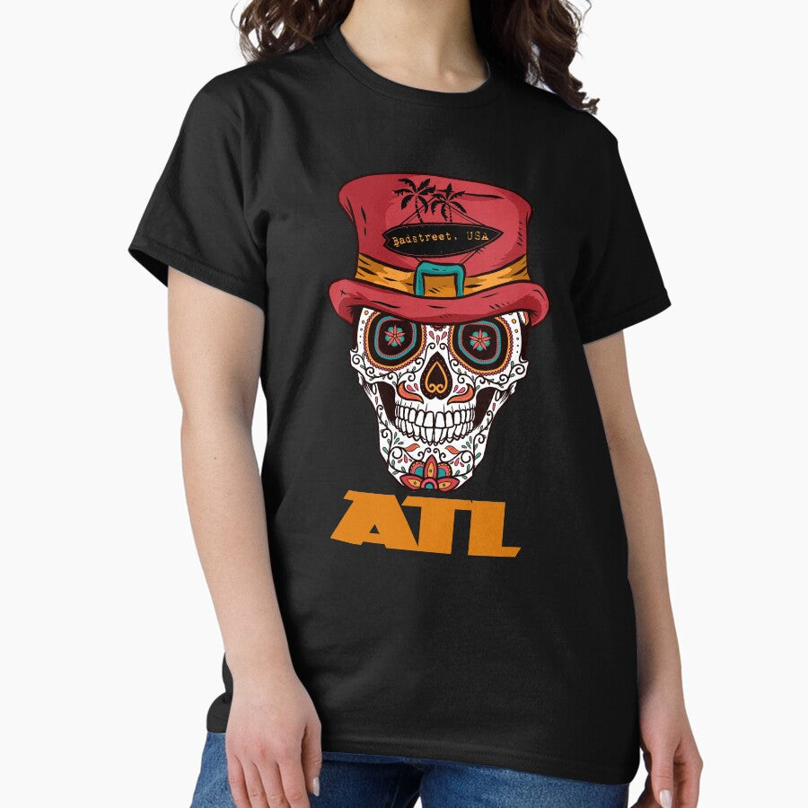 Atl Badstreet Usa Sugar Skull Classic T Shirt Hoodie, Sweatshirt | CoreVibeTees.com