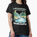 Adventure Awaits Your Hiking Boots Breathtaking Scenery Classic T Shirt Hoodie, Sweatshirt | CoreVibeTees.com