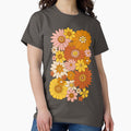 60S Retro Daisy Floral Classic T Shirt Hoodie, Sweatshirt | CoreVibeTees.com