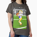 American football player with ball in hand ready to throw a pass Classic T-Shirt Hoodie, Sweatshirt | CoreVibeTees.com