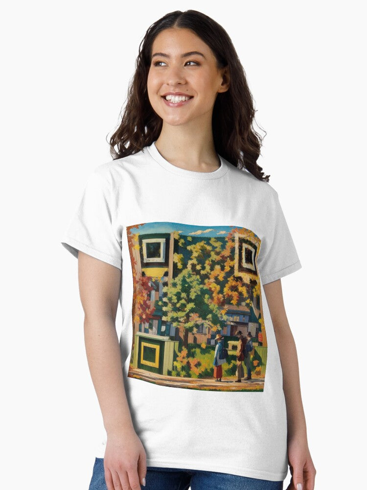 QR Code Meets Acrylic Art: Discover Autumn's Message with a Scan Classic T-Shirt Hoodie, Sweatshirt (Image 2)