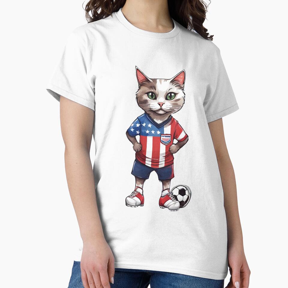 USA Sports Team: a Cat wearing colours of American Flag D13 by PerfectDay2Play