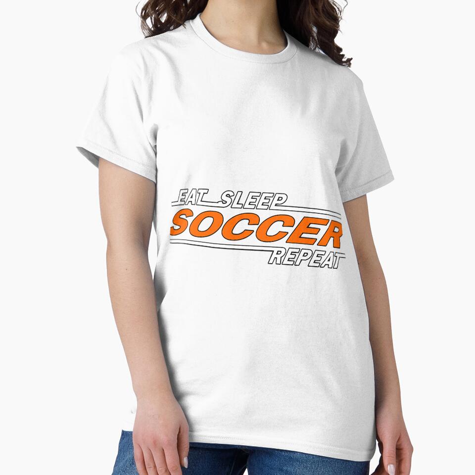Eat sleep soccer repeat t shirt. by Lazarz8