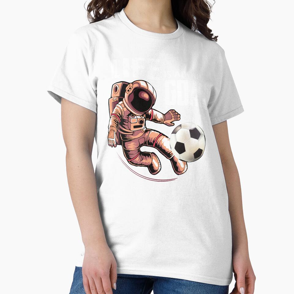 Life Is About Goals Galaxy Space Soccer Astronaut Sci Fi Skater by 9ine9