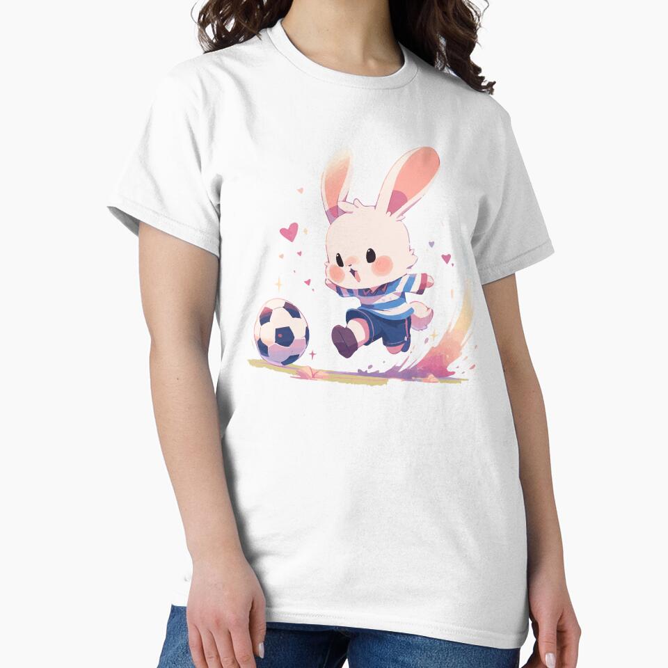 Energetic rabbit loving football by etherElric