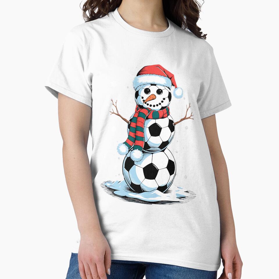 Funny Soccer Snowman Player Santa Hat , Cristmas 2025 by ArtByKatti