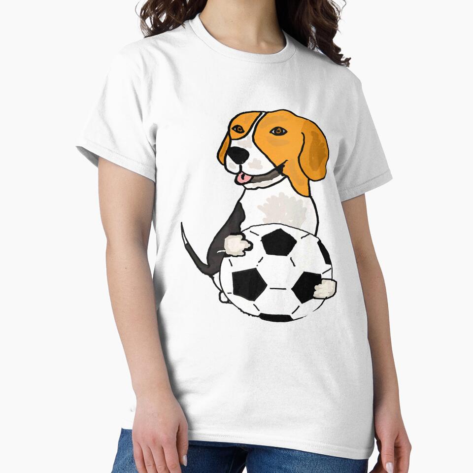 Beagle dog with soccer ball by GaspyWear