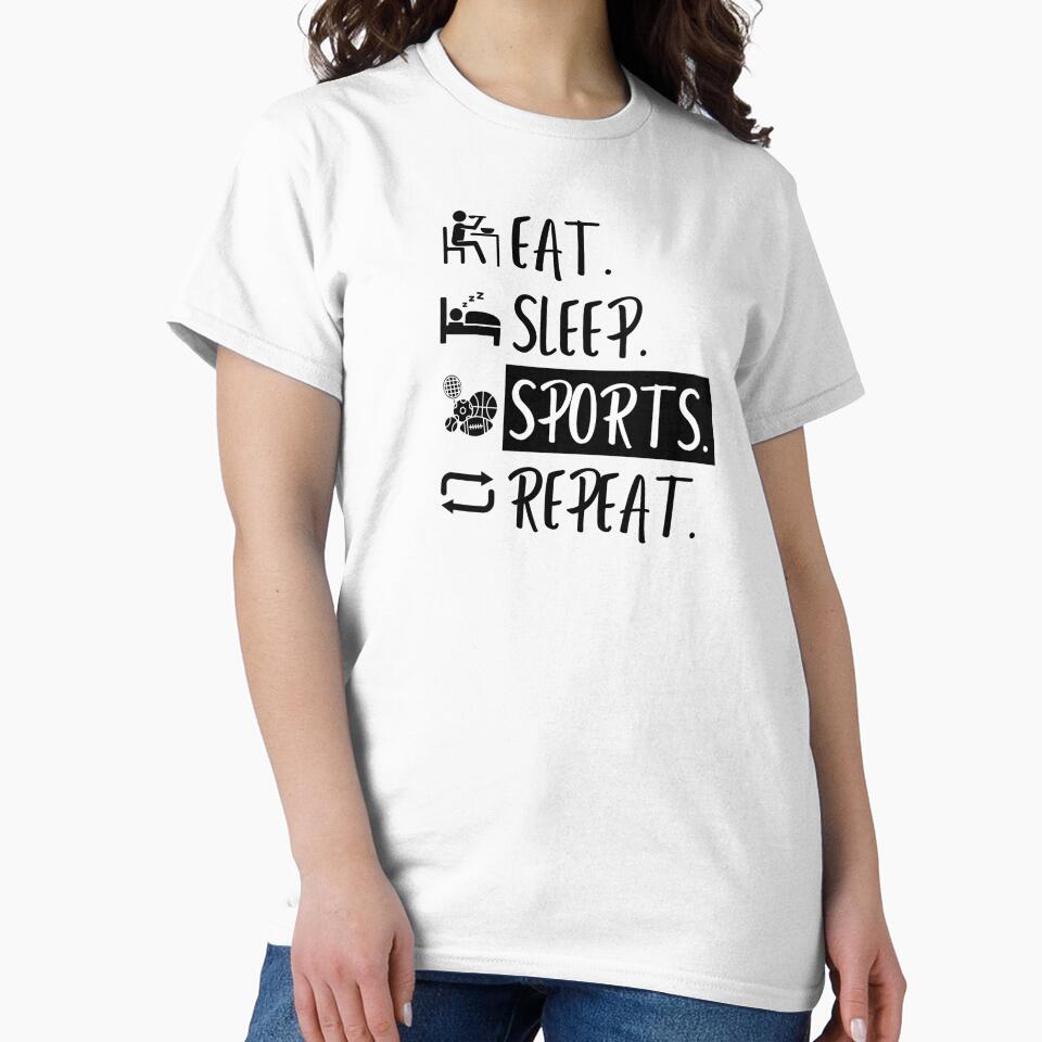 Eat Sleep Sports Repeat by Williams Designz