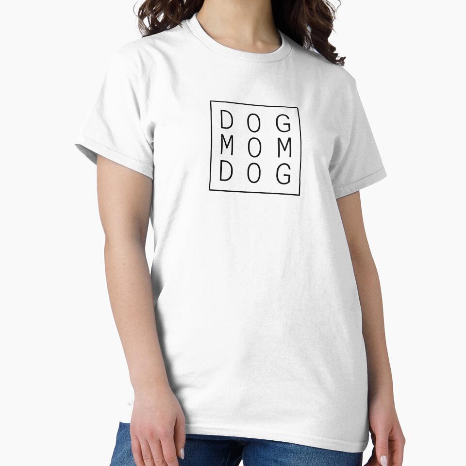 Dog Mom - Minimalist Black Type in a Square - Boxed by 8PawsStudio