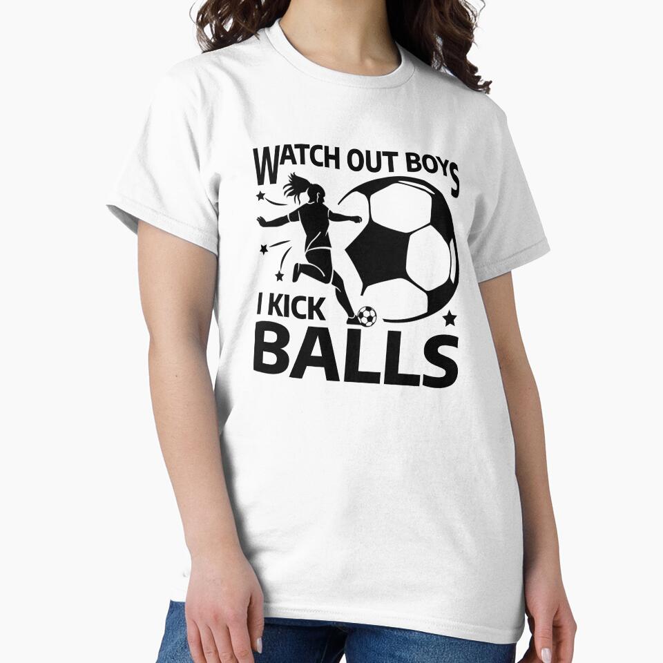 Soccer girls / Watch out boys I kick balls / female soccer player kicking girl silhouette by portrait4you
