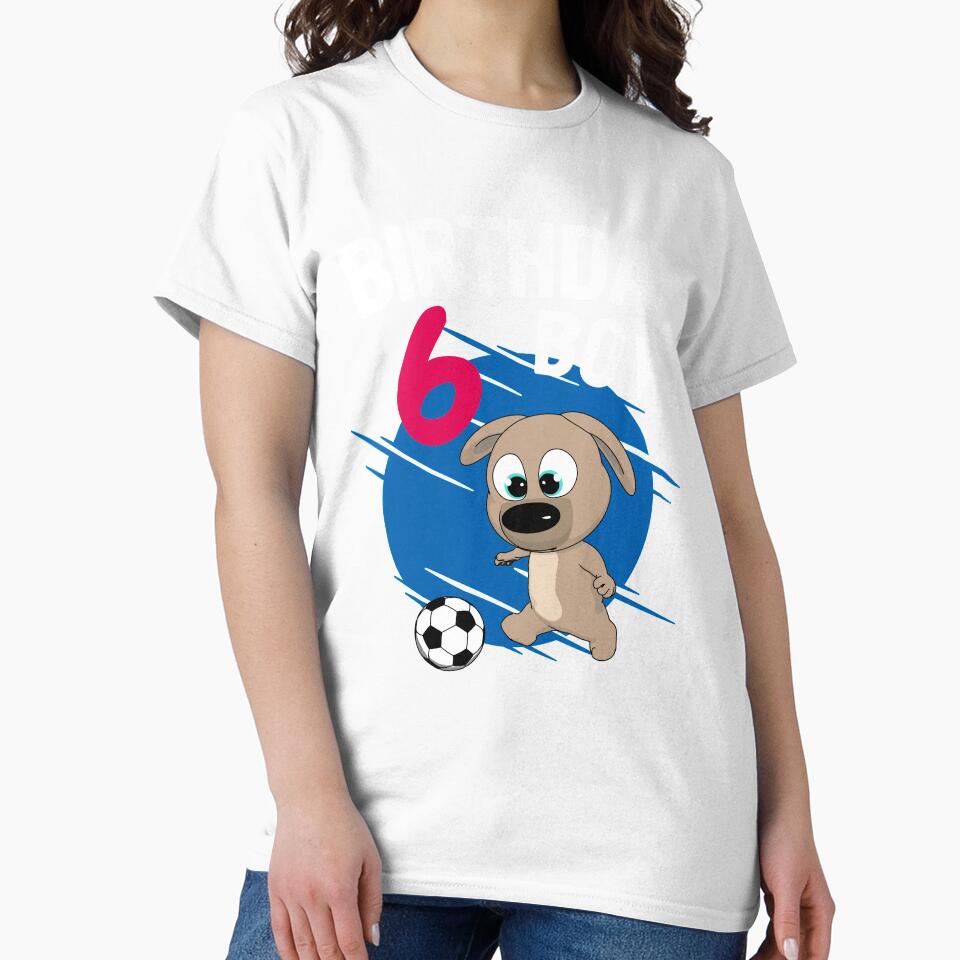Birthday Boy 6 Years - Pup Soccer by onicon