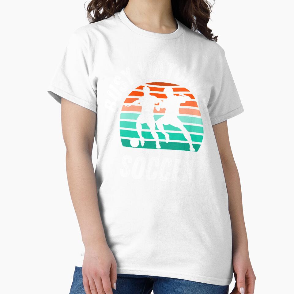 Busy Watching Soccer Dribbling Silhouette Novelty Gift by Marathon-Runner