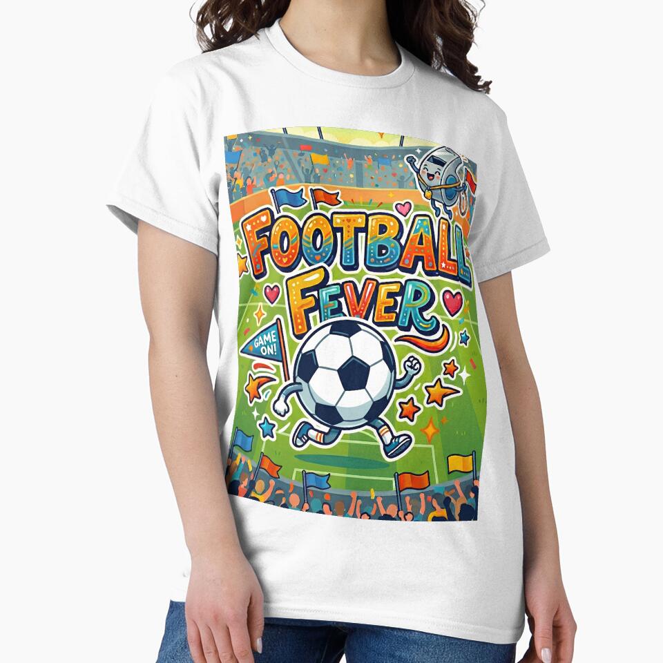 Football Fever Cute Cartoon Stadium Mascot Sticker Poster by M.Store