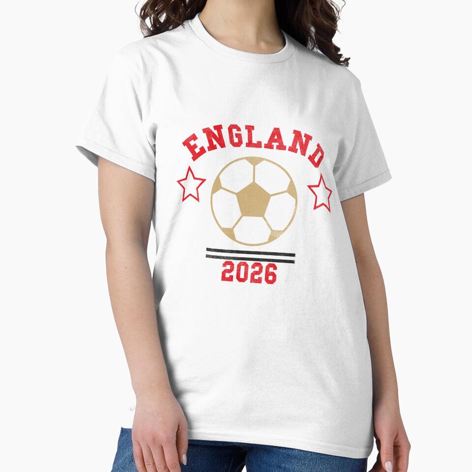 England — Vintage Soccer Tee by C & T ArtLab