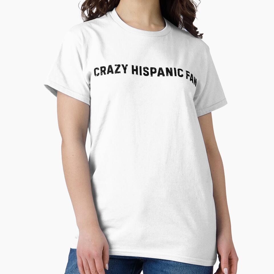 Crazy Hispanic Fan Distressed Vintage Sports Typography by axiksa10
