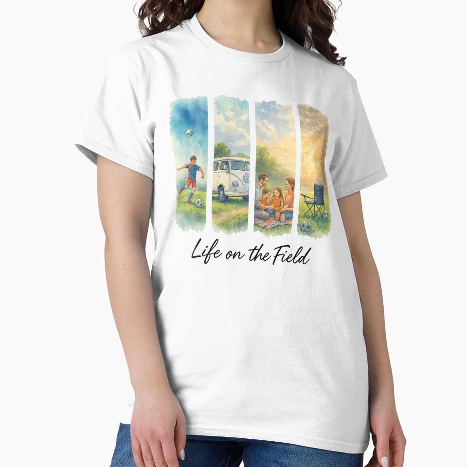 Life on the Field Unisex T-Shirt, Casual Summer Tee, Outdoor Adventure Shirt, Sports Gift, Camping Apparel, trip shirt, soccer day by Amaleedesign