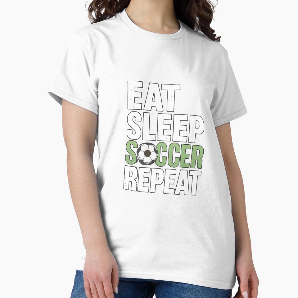 Eat Sleep Soccer Repeat – Funny Soccer Player Routine Quote Football Fan Sticker by StickerHavenn