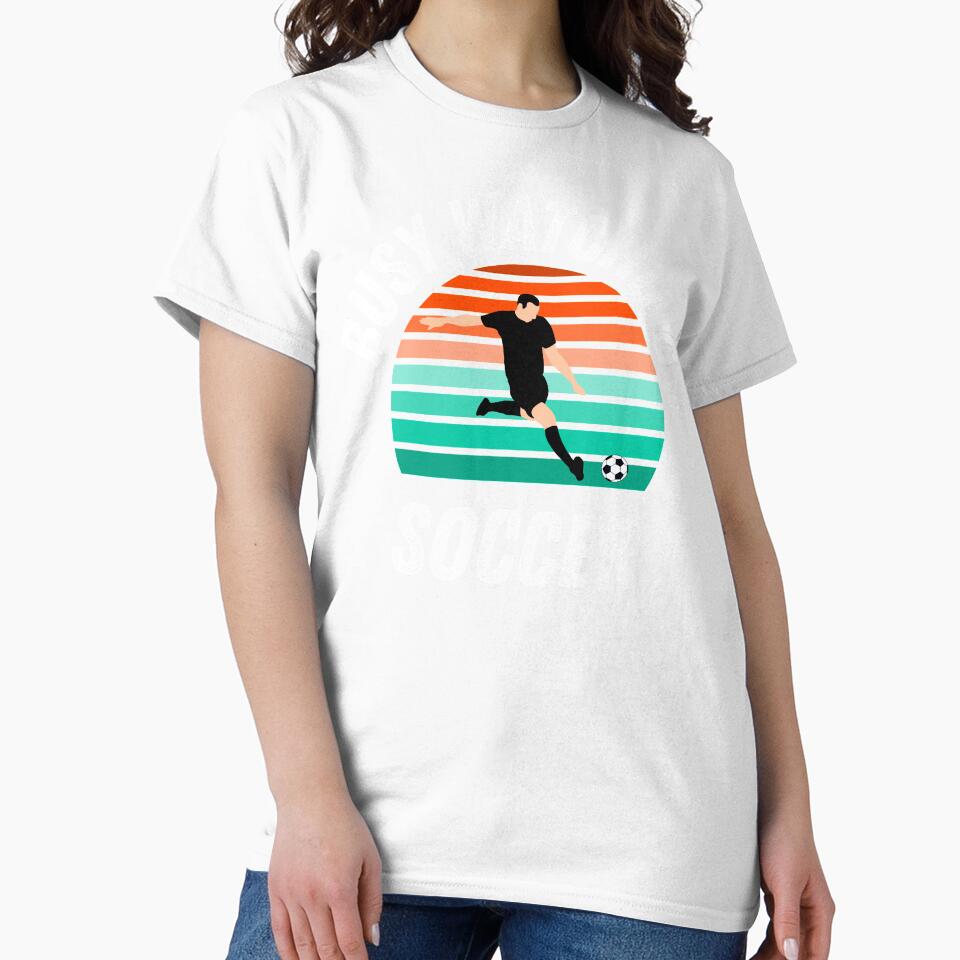 Busy Watching Soccer Kicking Footballer Novelty Gift by Marathon-Runner