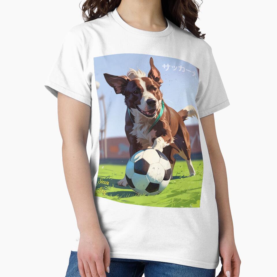 Dog playing soccer by caperaerik