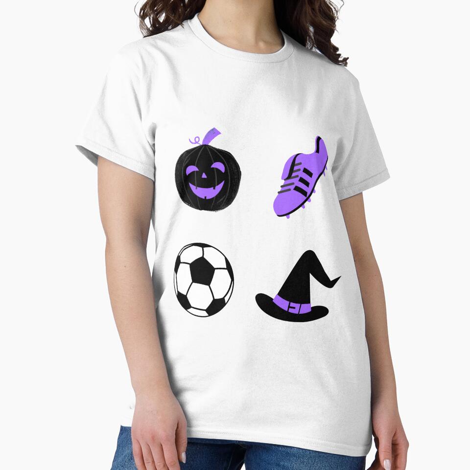 Kids Purple Girls and Boys Soccer Halloween - Soccer Ball and Boots by ijdesigns