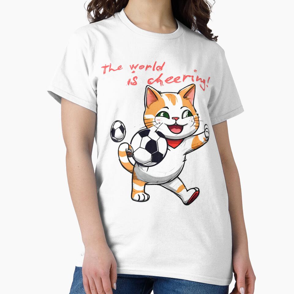 The world is cheering! Football  Sport Cheer On Cat Animals by Design_Your_Day