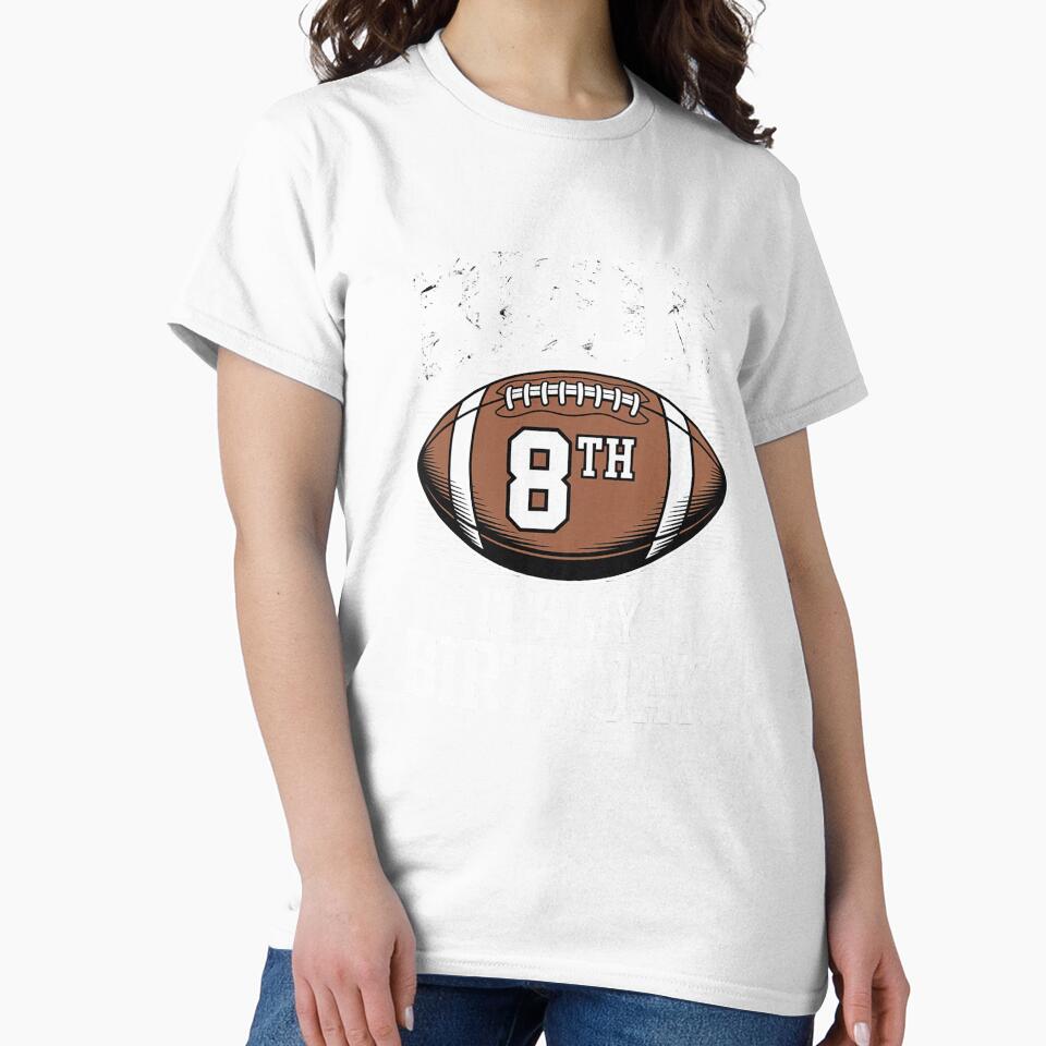 Bruh It's My 8th Birthday Boy Football Player by HuValverdeArt