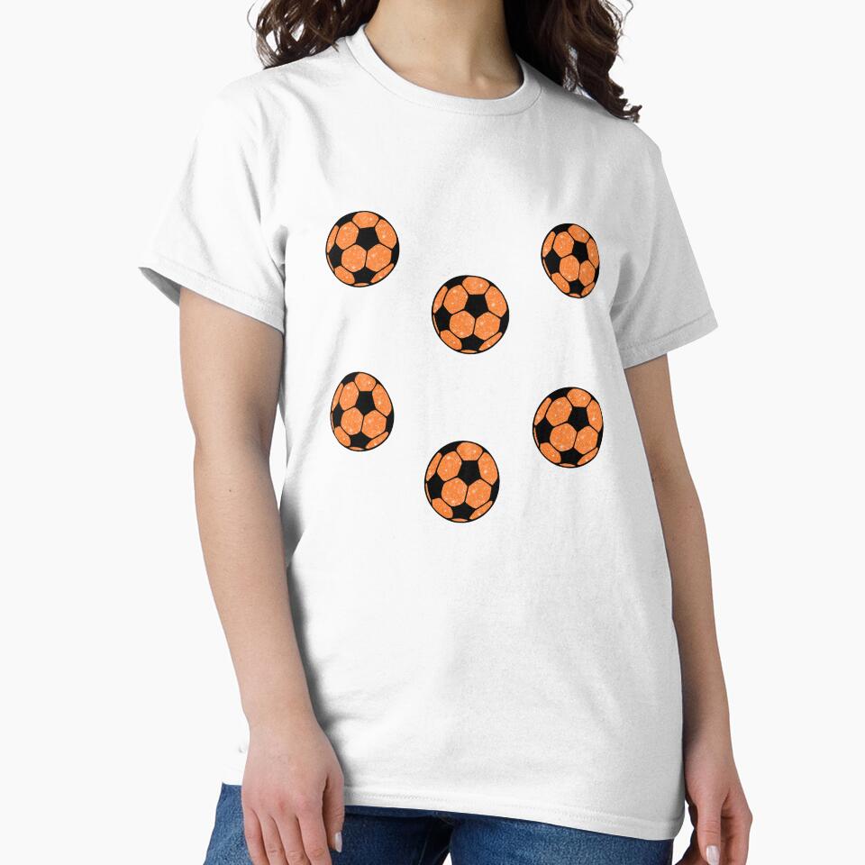Orange Preppy Glitter Soccer Ball Set Pack by wonderxwander