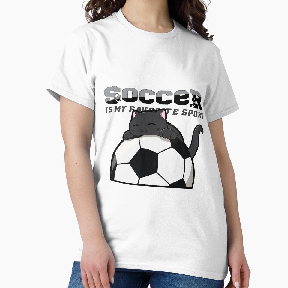 Soccer Is My Favorite Sport - Black Cat Themed by kittengallery
