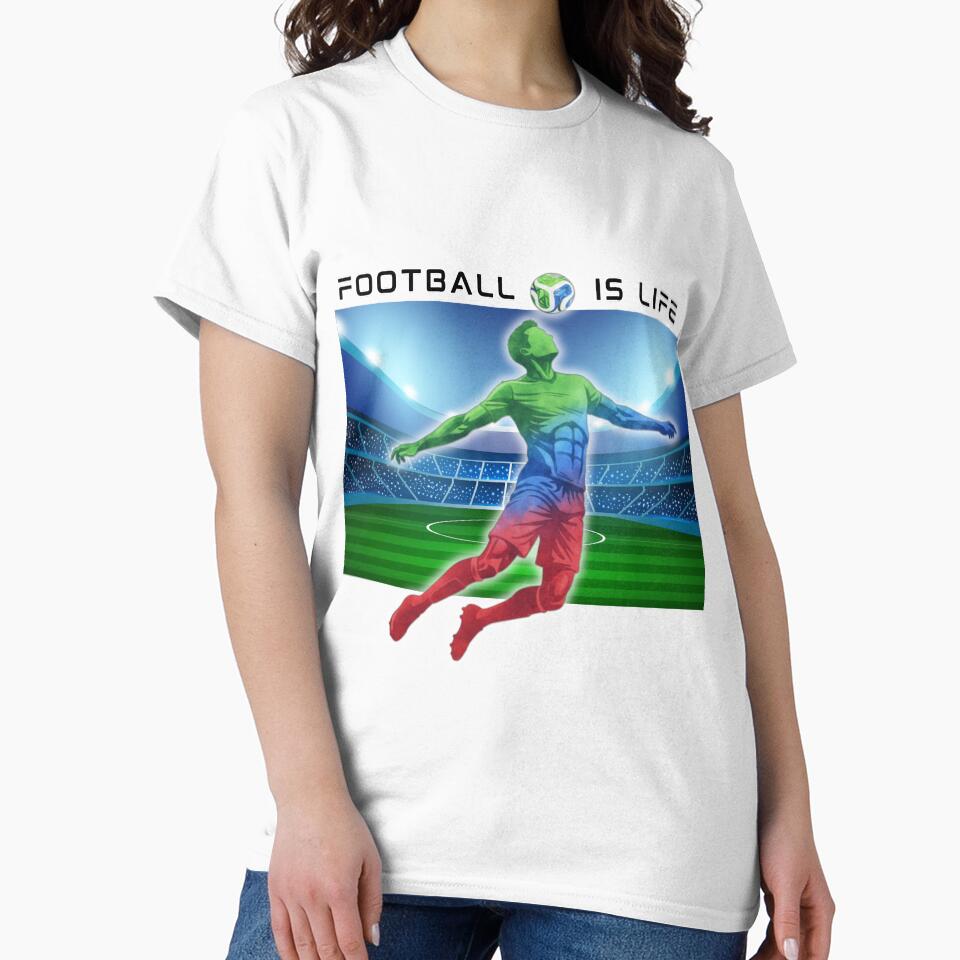 Football Is Life Shirt Soccer Player Graphic by E20STUDIO