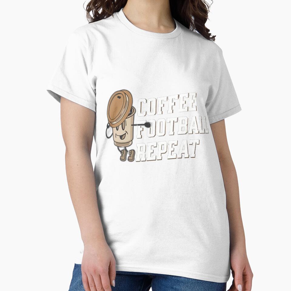 Coffee football Repeat, funny football by Merchattack