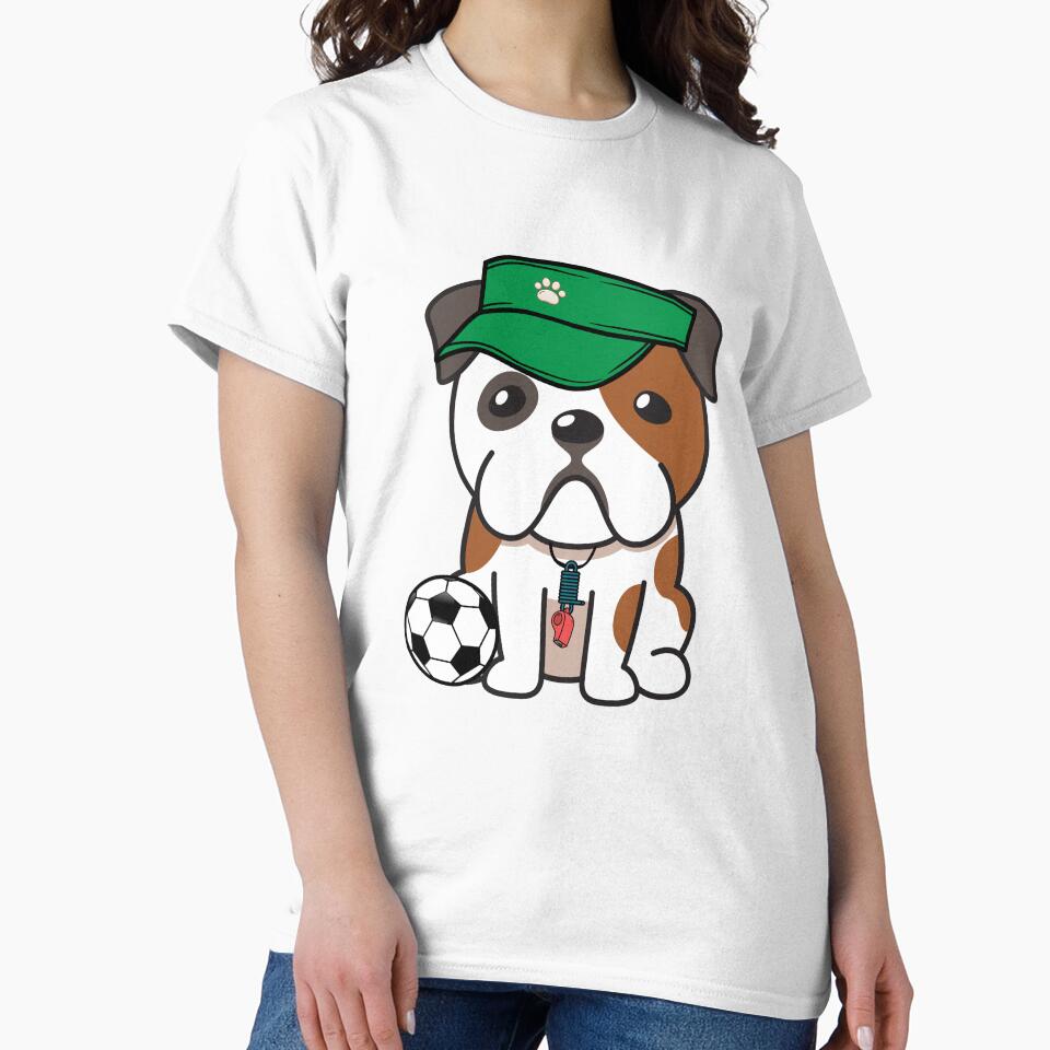 Soccer Player English Bulldog by Pet Station