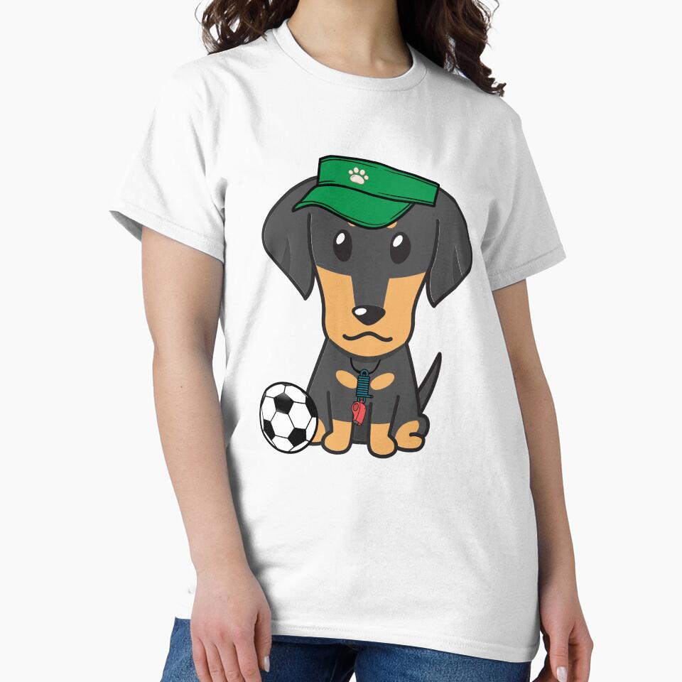 Soccer Player Dachshund by Pet Station