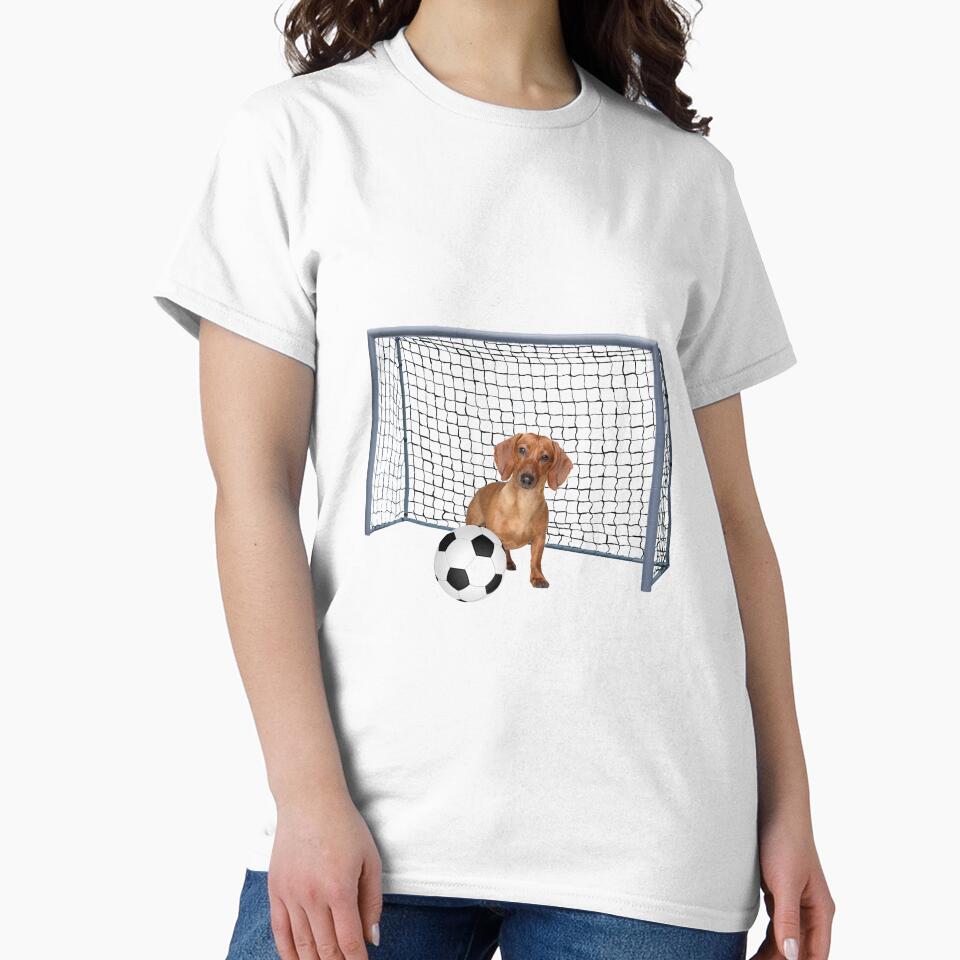 Dachshund dog - Football soccer goal by Move-Art