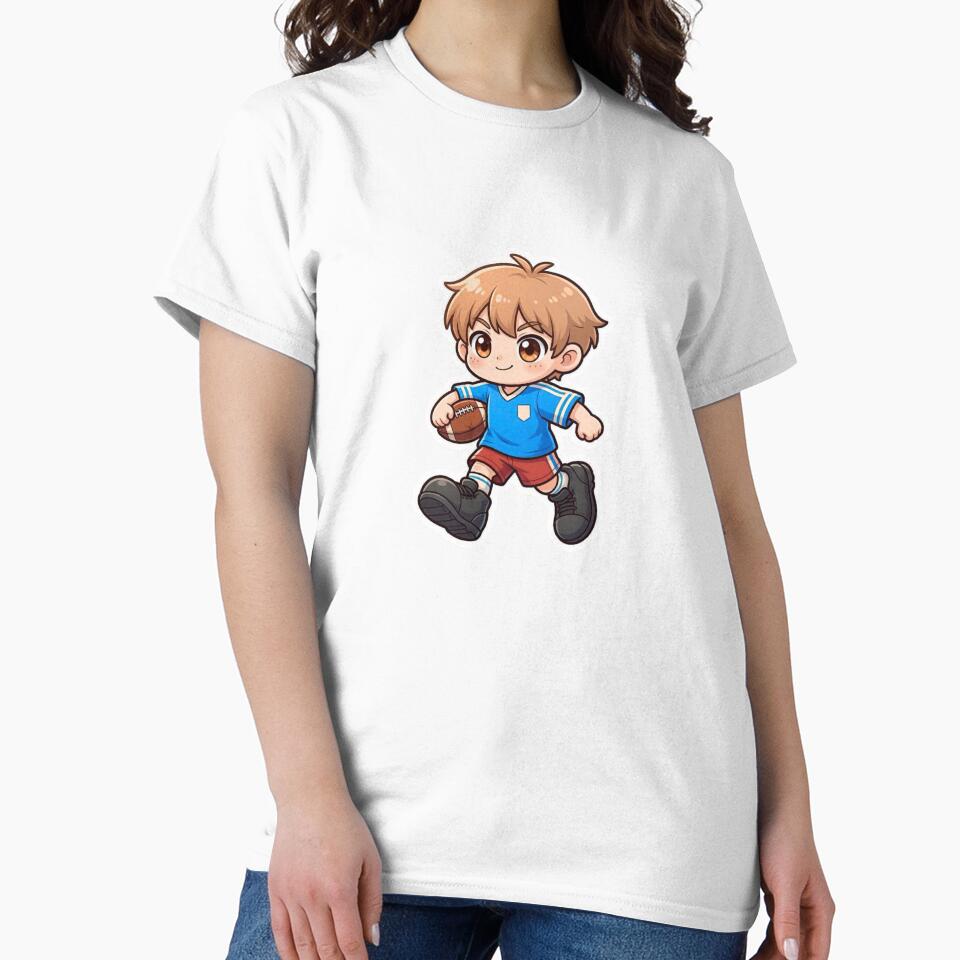 Chibi Football Player Sticker | Cartoon Soccer Kid Design by Pandey14